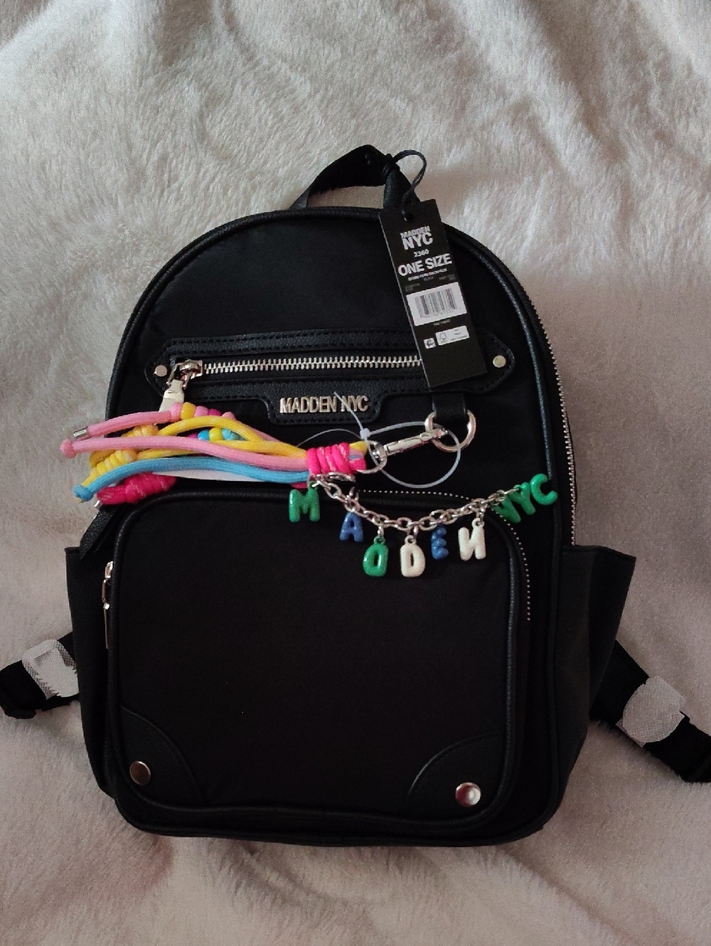 Dome Core Backpack with Colorful Charms Madden NYC